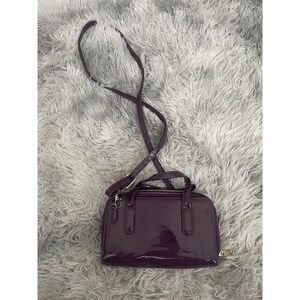 Womans Crossbody Purple Jelly Bag Faux Leather